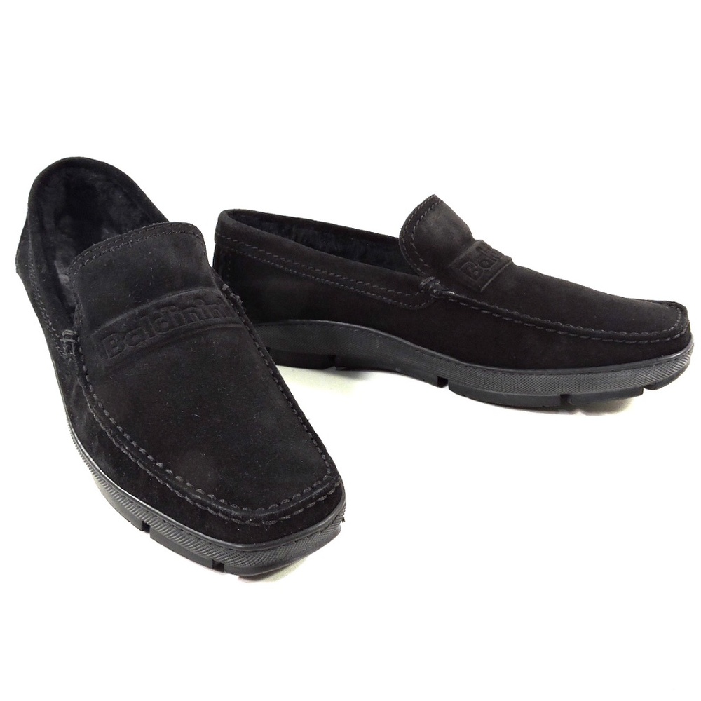Baldinini🇮🇹Men's Black Suede Winter Loafers 41.5